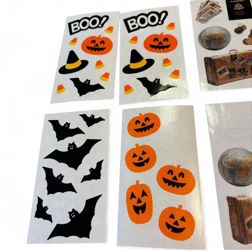 Vintage Frances Meyer Scrapbooking Sticker Lot Halloween & Travel